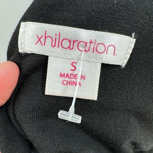 Vintage xhilaration Y2K black one shoulder ruffle blouse. - Picture 2 of 6